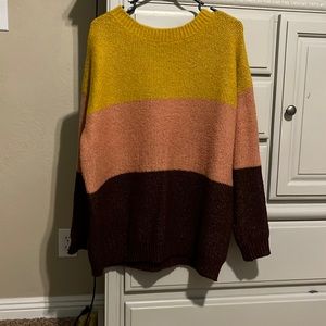 Forever 21 Contemporary Collection Block Print Sweater, Size Medium
